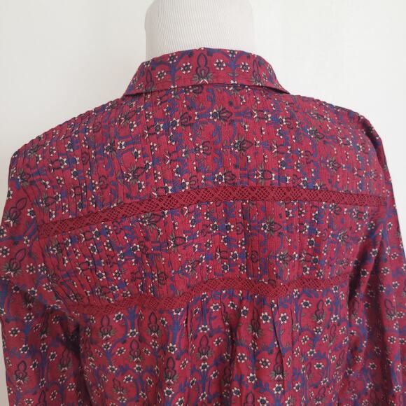 NEW Anthropologie Diyana Tiered Tunic Dress Voluminous Floral Women Medium - Picture 6 of 13